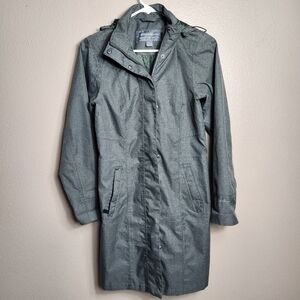 Eddie Bauer Womens Green Girl on the Go Waterproof Trench Coat-Size XS